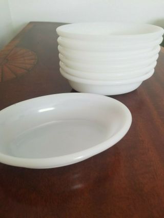 7 Vintage Glasbake Milk Glass Casserole Baking Dishes/bowls 475