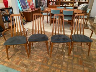 Danish Niels Koefoed Mid Century Modern Eva Chairs - 2 Chairs & 2 Armchairs