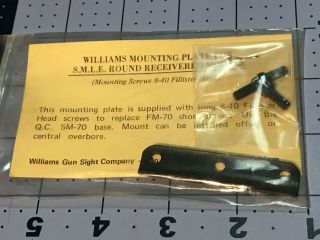 Vintage Nos Williams Scope Mount Base Plate Smle Round Receiver Models Enfield