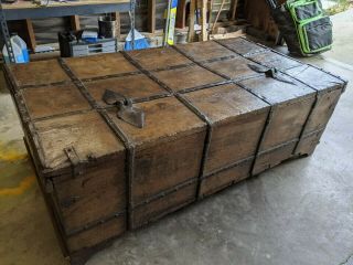 Antique Wooden Chest/trunk From The 1700 