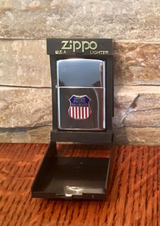 Vintage Zippo Union Pacific Railroad Advertising Lighter Nos