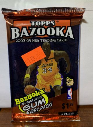 2003 Topps Bazooka Basketball Pack (lebron James Rookie Year)