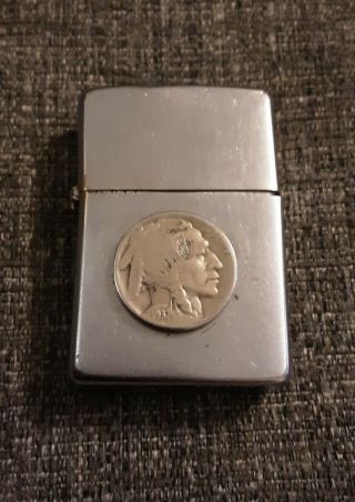 Vintage Indian Head Nickel 1950s 60s Zippo Pat.  2517191 3