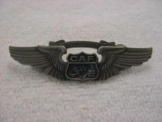 Vintage antique US Confederate Air Force CAF Ghost Squadron Pilot Wing Badge 2