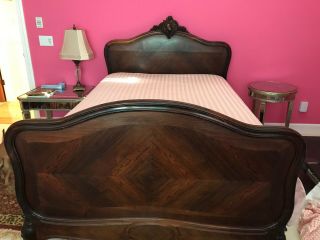 Antique Walnut Queen Bed Frame