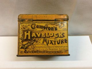 Vintage Havelock 4 Oz Tobacco Tin Cameron’s Havelock Mixture Melbourne Australia