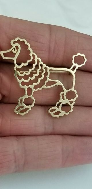 Wow Rare Antique 14 Kt Yellow Gold Tiffany & Co.  Poodle Pin/brooch