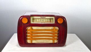 Antique Sentinel Vintage Catalin Tube Radio Model 284 Restored And