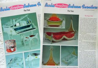 11p Article,  Id Pics - Vtg Susy Goose Barbie Doll Furniture - Bedroom,  Piano,