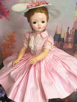 Vintage 1950s Madame Alexander Cissy Doll Blonde 20 " Hard Plastic Tagged Dress