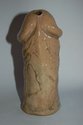 Fertility sculpture of penis phallus,  or shunga,  ceramic,  Japan 2