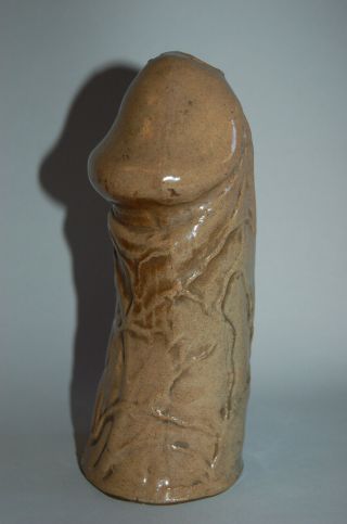 Fertility sculpture of penis phallus,  or shunga,  ceramic,  Japan 3