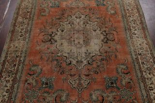 Floral Semi Antique Traditional Hand - knotted Area Rug Wool Oriental Carpet 10x13 3