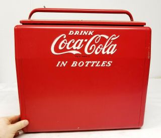 Antique Vintage Coca Cola Cavalier Bottle Chest Cooler Bottle Opener Box 2
