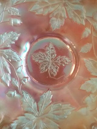 Vintage Fenton Marigold Carnival Glass Bowl,  Autumn Acorns 3