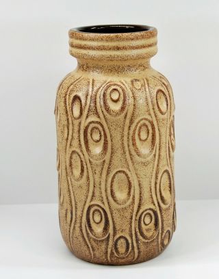 Vintage Scheurich Koralle Seide Vase 288 - 18 Mid Century Modern West Germany