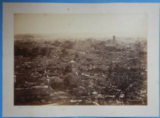 Antique Photograph - Chinese China " City Of Canton " Aerial View