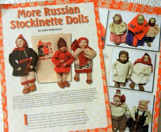 10p History Article,  Paper Doll - Antique Russian Dolls & Their Ethnic Costumes