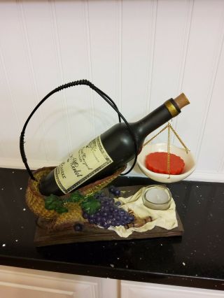 Yankee Candle Merlot Wine Bottle Holder With Hanging Warming/burner Basket