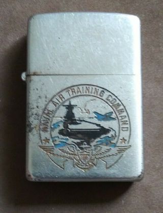 Old Wwii Era Zippo Lighter Us Naval Air Training Command Pat 2032695