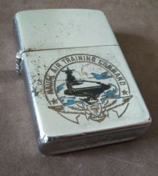 Old WWII Era Zippo Lighter US Naval Air Training Command pat 2032695 3