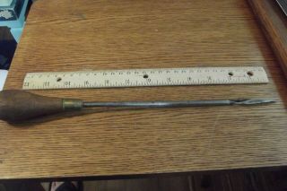 Antique Vintage Wood Handle E Dick Made In Germany 13 " Awl