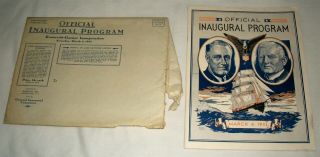 Vintage March 4,  1933 Official Inaugural Program Franklin Roosevelt John Garner