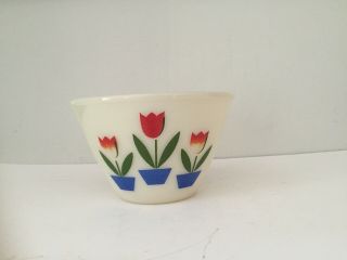 Vintage Fire King Tulip Splash Proof Mixing Bowl 7 - 5/8 