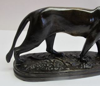 Antique 19th C.  French Bronze Sculpture of Tiger PIERRE JULES MENE c.  1870s 3