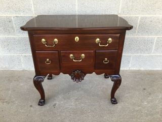 Link Taylor Mahogany Chippendale Style Ball & Claw 4 Drawer Accent Table
