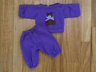 Vintage Cabbage Patch Kids Clothes Girls Sweat Suit Outfit Handmade