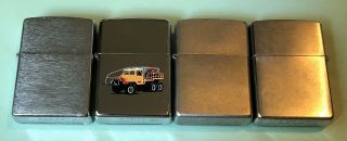 (4) Vintage Zippo Lighters - One Is D Xv Firetruck Altogether