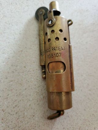 Vintage Jmco Imco Tfa 105107 Brass Trench Lighter