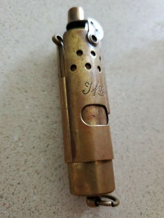 Vintage Jmco Imco TFA 105107 Brass Trench Lighter 2