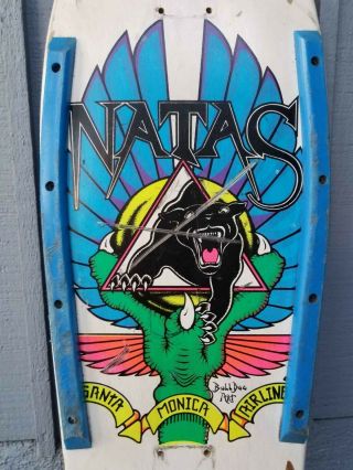 Vintage 1980 ' s Natas Kaupas Santa Monica Airlines Rare Skateboard SMA Panther 2