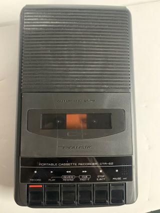 Vintage Realistic Cassette Tape Recorder Ctr - 62 Cat No 14 - 1150