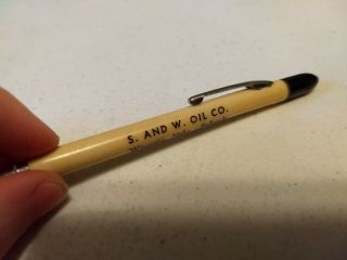 Vintage S.  And W.  Oil Co Wauneta Nebraska Palisade Advertising Mechanical Pencil 2