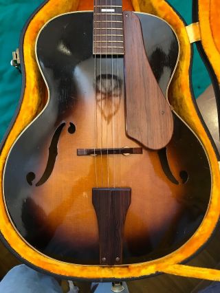1935 Harmony Cremona Vi Wartime Archtop Acoustic Guitar W/ Vintage Gibson Case