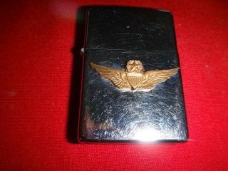 Year 1977 Zippo Lighter With Us Military Master Army Aviator Emblem