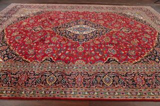 Traditional Floral Area Rug Hand - Knotted Red Living Room Wool 10 