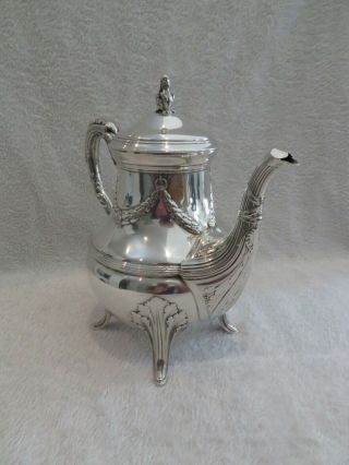 Gorgeous Early 20th C French Sterling Silver Tea Pot Louis Xvi St E Puiforcat