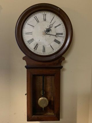 Rare Antique Daniel Pratt’s Son Boston Regulator Wall Clock