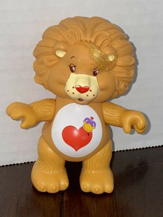 Vtg 1985 Care Bears Cousins Brave Heart Lion Poseable Pvc 3 " Figure Agc Kenner