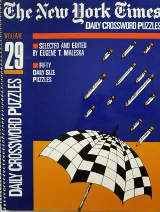 York Times Daily Crossword Puzzle Book Vtg 1991 Volume 29 Nos
