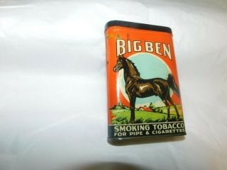 Vintage Big Ben Pocket Tobacco Tin - For Pipe & Cigarettes Brown & Williamson