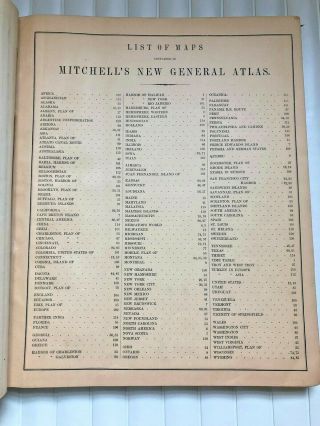Mitchell ' s GENERAL ATLAS Maps and Plans 1875,  Philadelphia,  York antique 3