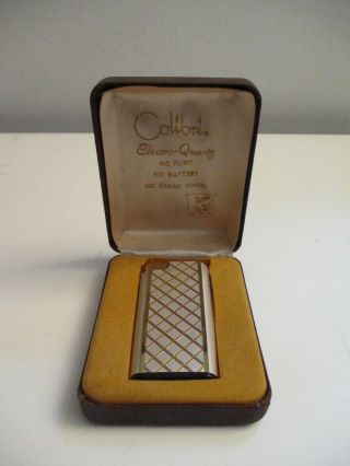 Vintage Colibri Electro Quartz Butane Lighter 2 - Tone Germany Hollywood Regency
