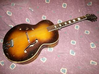 Vintage 1949 Gretsch Yorker Archtop Acoustic Guitar Vg