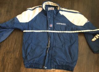 Vintage Dallas Cowboys Starter Jacket Size L/xl Pro Line Authentic Full Zip