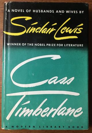 Cass Timberlane By Sinclair Lewis Vintage Modern Library Hardcover Book W/ Dj